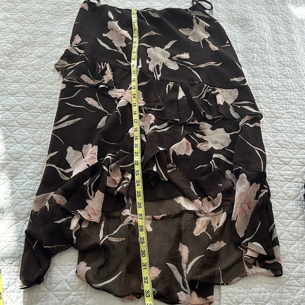 Chaps by Ralph Lauren Romantic Floral High Low Ruffle Skirt SZ: MD - NWOT